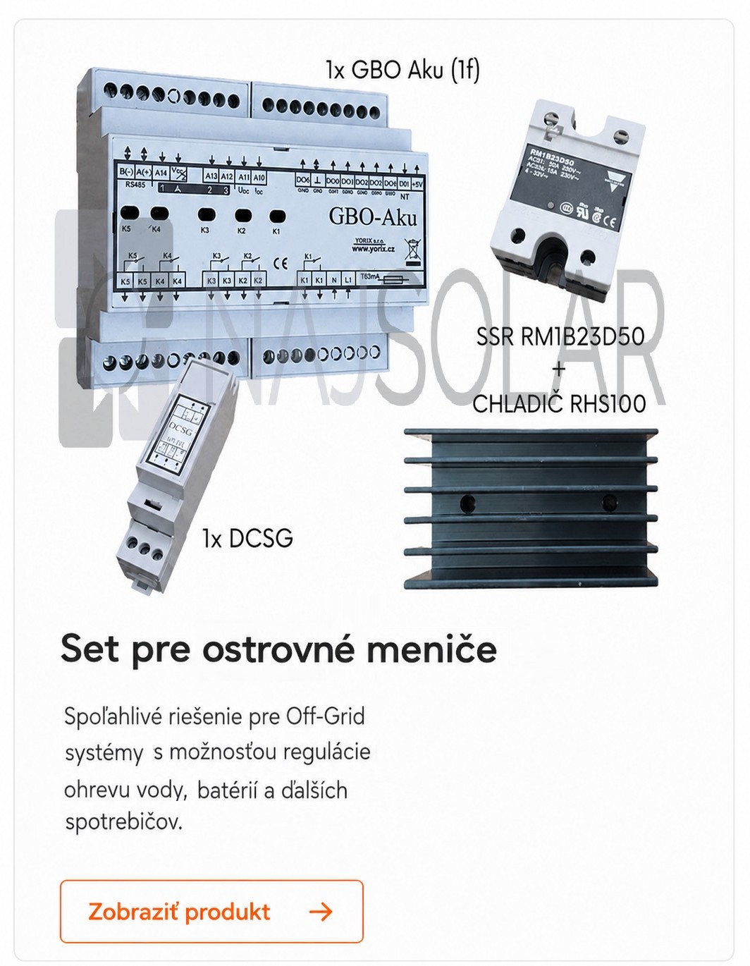 Set pre ostrovné meniče